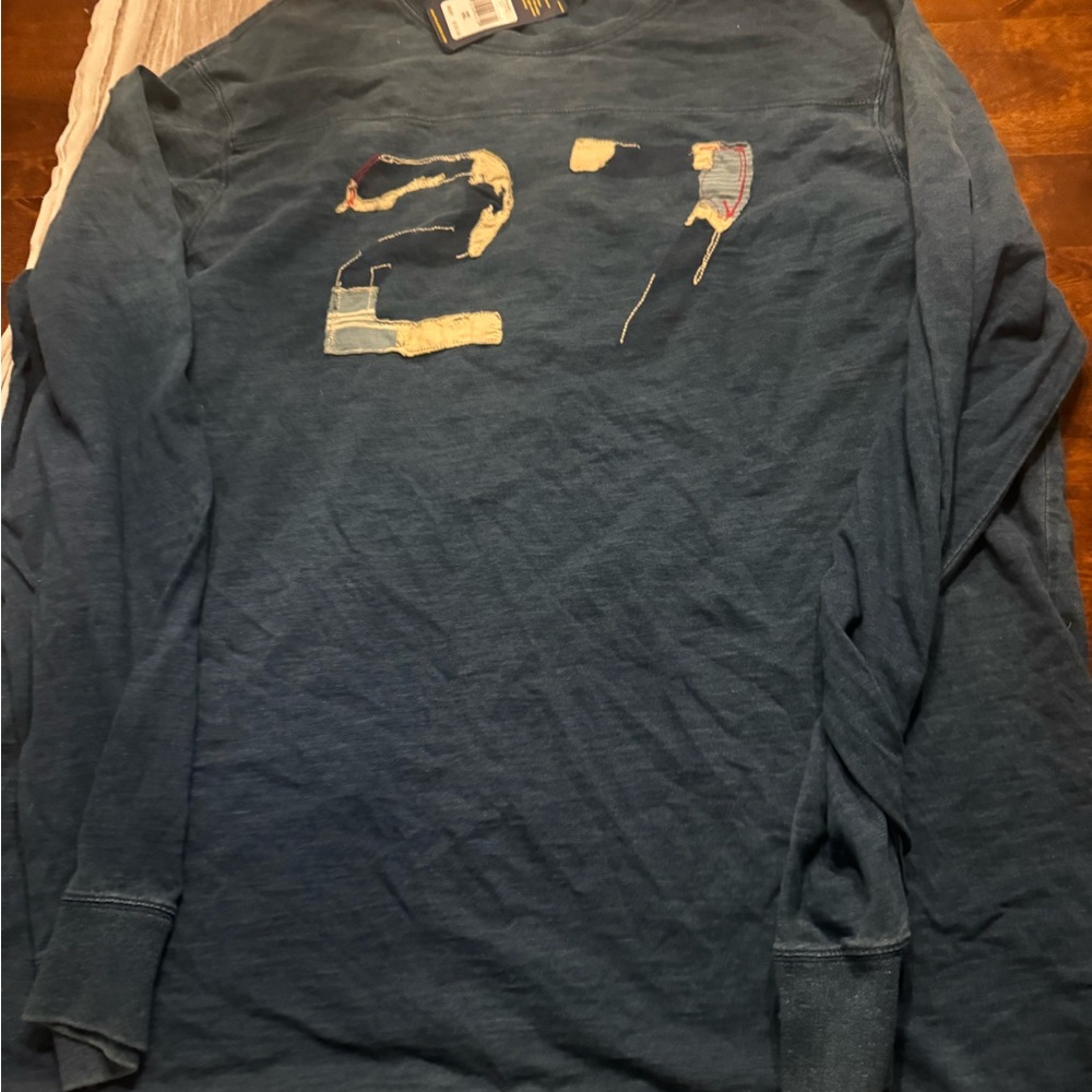 Men's Blue Long Sleeve patchwork from polo Ralph Lauren.